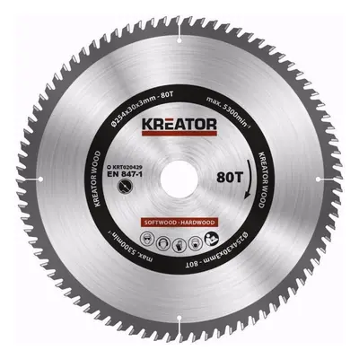 Kreator pilový kotouč na dřevo, 254 mm, 80T