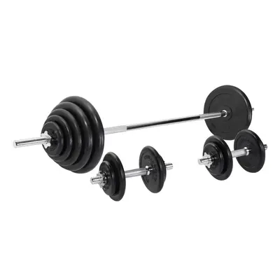 Gorilla Sports Činkový set, pogumované kotouče, 100 kg