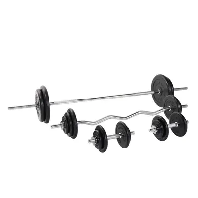 Gorilla Sports Činkový set, pogumované kotouče, 108 kg