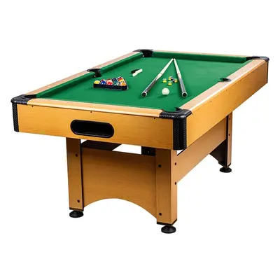 GamesPlanet® 1416 Kulečníkový stůl pool billiard kulečník s vybavením, 6 ft, sv. dřevo