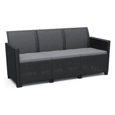 Allibert 91119 CLAIRE 3 SEATERS SOFA - grafit