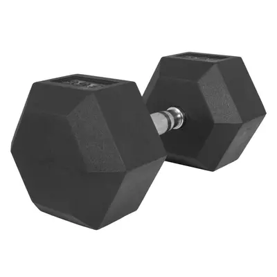 Gorilla Sports Hexagon jednoruční činka pogumovaná, 32,5 kg 76736