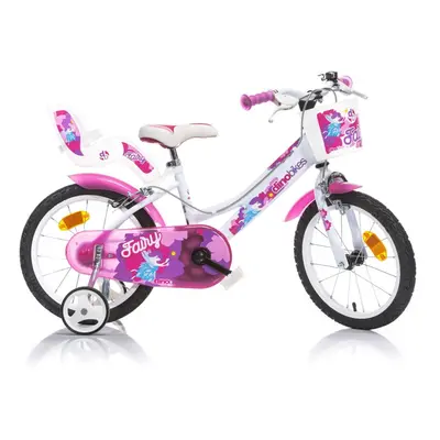 Dino Bikes Dětské kolo 16, HiTech ocel, růžové/bílé