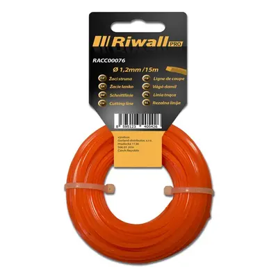 Čtvercová struna Riwall, 1,2 mm, 15 m, nylon, oranžová