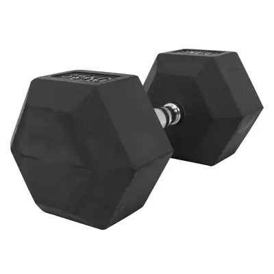 Gorilla Sports Hexagon jednoruční činka pogumovaná, 35 kg 76738