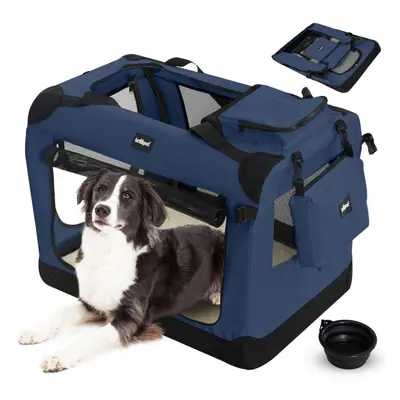 Leopet Přepravní box pro psy XL, 81,3 x 58 x 58 cm, modrý