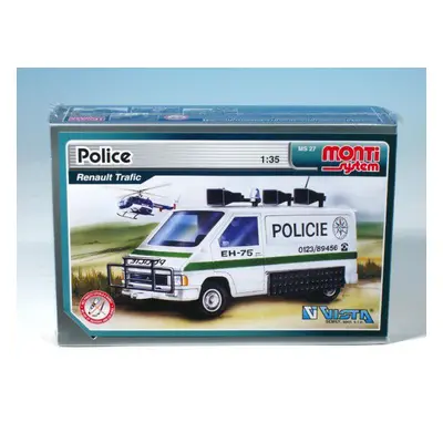 Monti 27 Policie Renault Trafic Stavebnice 1:3v krabici 22x15x6cm