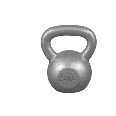 Gorilla Sports kettlebell činka, litinová, šedá, 24 kg