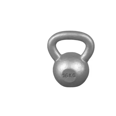 Gorilla Sports kettlebell činka, litinová, šedá,16 kg