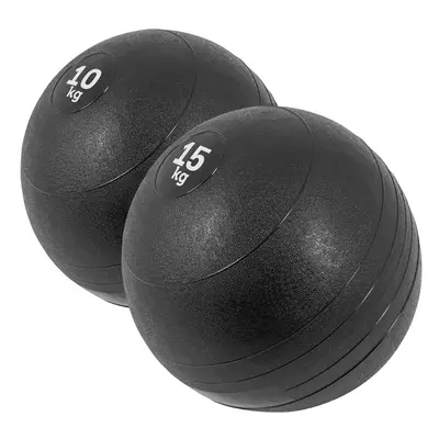 Gorilla Sports Sada slamball medicinbalů, černá, 2 ks, 25 kg