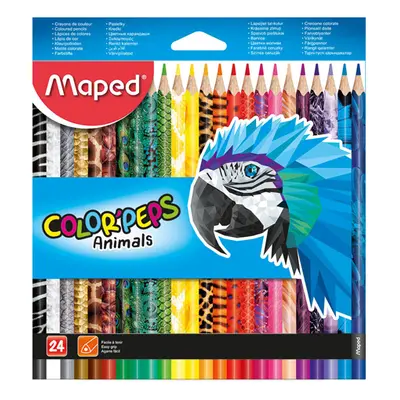 MAPED - Pastelky trojhranné "COLOR'PEPS ANIMAL" sada 24 ks