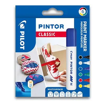 PILOT - Dekorační popisovač Pintor Fine Classic, sada 6 ks, hrot M