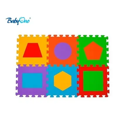 BABYONO - Pěnové puzzle - Tvary - 6 ks