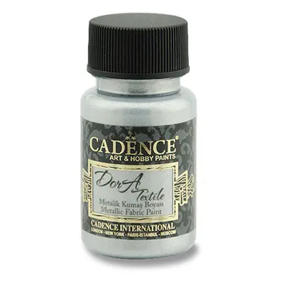 CADENCE - Textilná farba, metal. strieborná, 50 ml