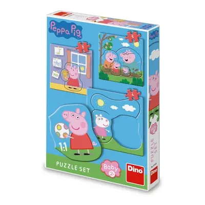 DINO - Peppa Pig - Rodina 3-5 Baby Puzzle Set