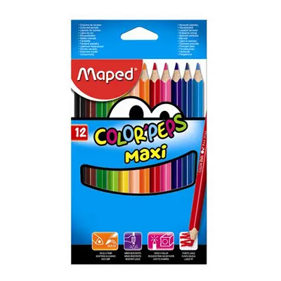 MAPED - Pastelky COLOR'PEPS Maxi hrubé 12ks