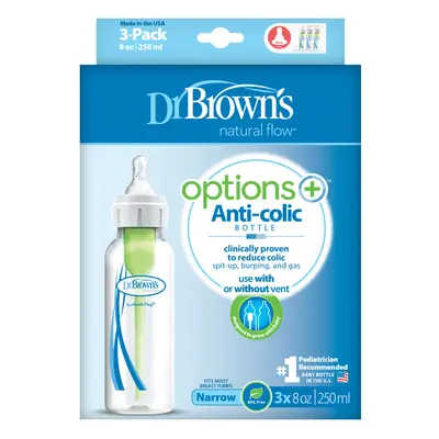 DR.BROWNS - Láhev antikolik Options+ úzká 3x250ml plast (SB83005)