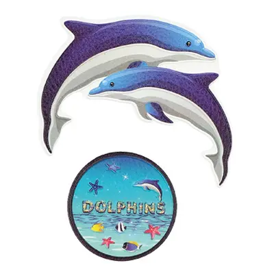 SPIRIT - Sticker na tašku Dolphins, sada 2 ks