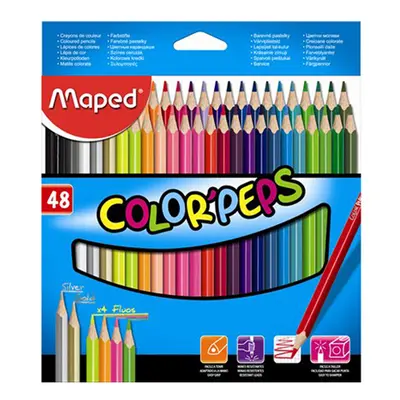 MAPED - rnPastelky trojhranné MAPED "COLOR`PEPS", 48 ks