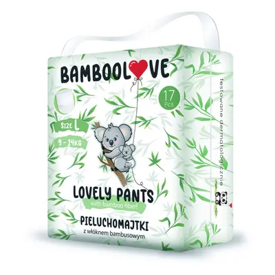 BAMBOOLOVE - Plenkové kalhotky jednorázové bambus vel. L 9-14 kg 17 ks