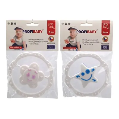 PROFIBABY - Chrastítko kruh hvězdička, sluníčko 12cm, Mix produktů