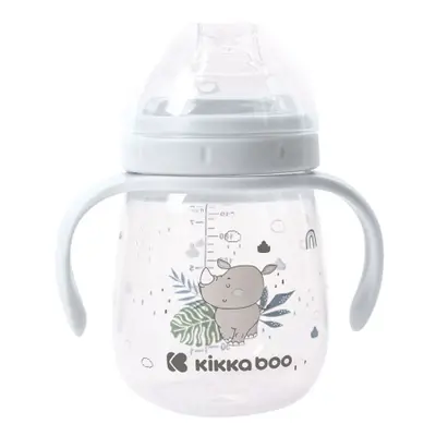 KIKKABOO - Hrnek se silikonovým pítkem 240ml 6m+ Savanna Blue