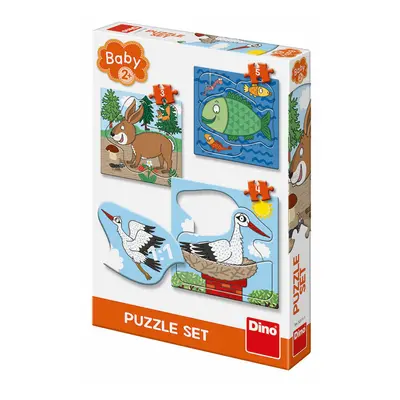 DINO - Zvířátka: Kde žijí 3-5 baby puzzle