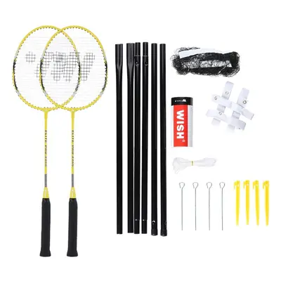 WISH - Sada raket na badminton Alumtec 4466, žlutá