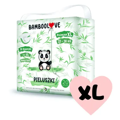 BAMBOOLOVE - Pleny jednorázové bambus vel. XL 12-18 kg 20 ks