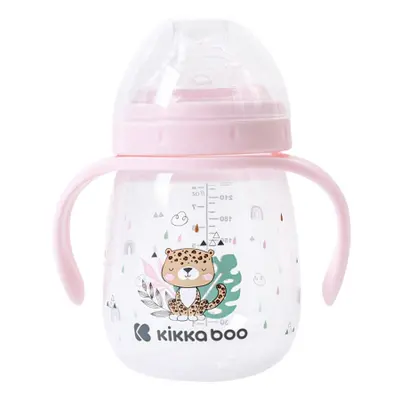 KIKKABOO - Hrnek se silikonovým pítkem 240ml 6m+ Savanna Pink