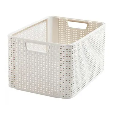 CURVER - Úložný box Rattan Style2 - L - krémová