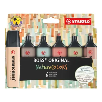 STABILO - Zvýrazňovač BOSS ORIGINAL NatureCOLORS - 6 ks sada