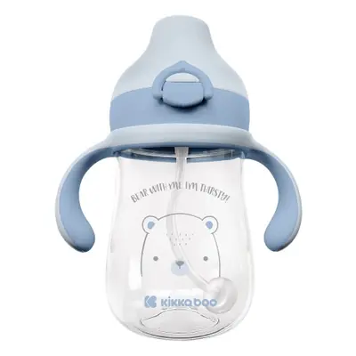 KIKKABOO - Hrnek se silikonovým pítkem 300ml 6m+ Bear with me Blue