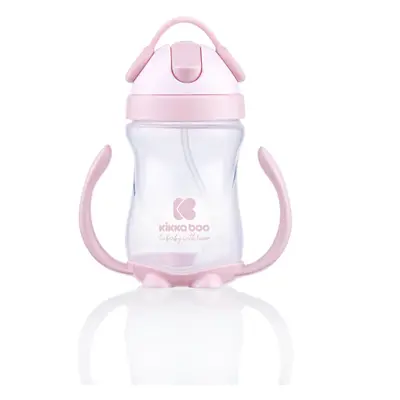 KIKKABOO - Hrnek se silikonovým brčkem 300ml 12m+ Pink