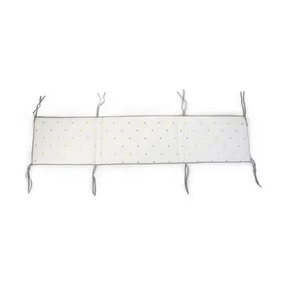 CHILDHOME - Mantinel do postýlky 35x170cm Jersey Gold Dots