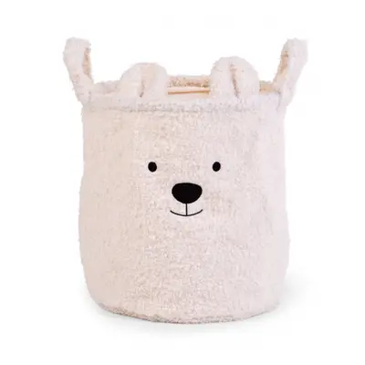 CHILDHOME - Koš na hračky Teddy Off White 30x30x30 cm