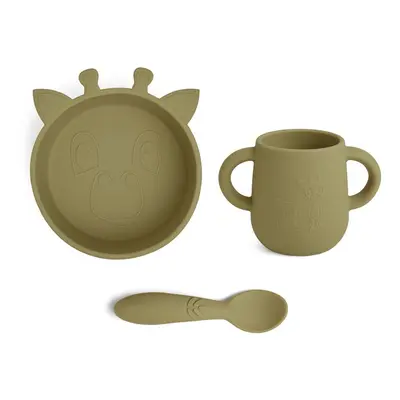 NUUROO - Ebba Silikonový jídelní set Olive Green