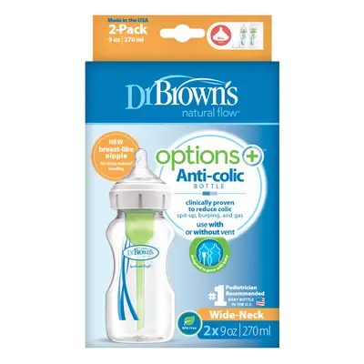 DR.BROWNS - Láhev antikolik Options+ široké hrdlo 2x270ml plast (WB92600)