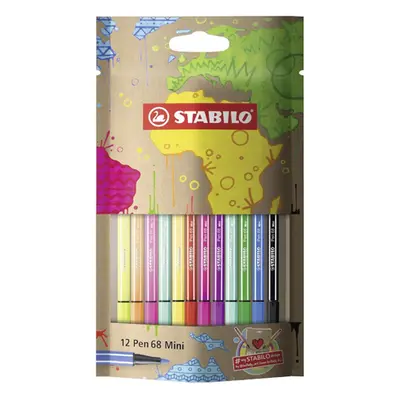 STABILO - Fixy PEN 68 Mini ARTY, sada 12 ks