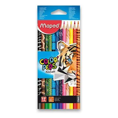 MAPED - Pastelky trojhranné "COLOR'PEPS ANIMAL" sada 12 ks