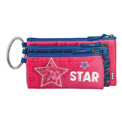 JUNIOR-ST - Pouzdro na pera XL3, Pink Star