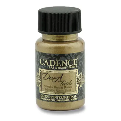 CADENCE - Textilná farba, metal.antická zlatá, 50 ml