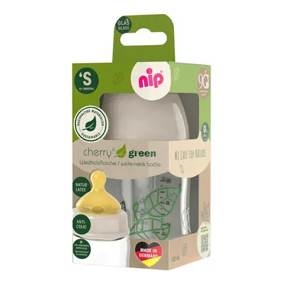 NIP - CHERRY GREEN láhev sklo,široká,kaučuk-S,120ml,holka