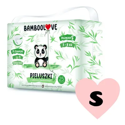 BAMBOOLOVE - Pleny jednorázové bambus vel. S 3-8 kg 25 ks