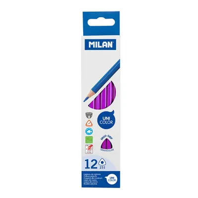 MILAN - Pastelky Ergo Grip trojhranné, Purple