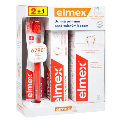 ELMEX - Caries Protection Systém proti zubnímu kazu (zubní pasta 75ml, ústní voda 400ml, zubní k