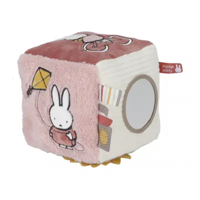 LITTLE DUTCH - Kocka textilný králiček Miffy Fluffy Pink