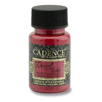 CADENCE - Textilná farba, metal. červená, 50 ml