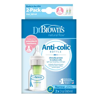 DR.BROWNS - Láhev antikolik Options+ úzká 2x60ml plast (SB2200)