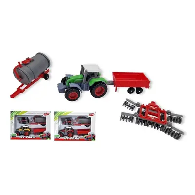 EURO-TRADE - Traktor s přívěsem My Farm 1:72, Mix produktů